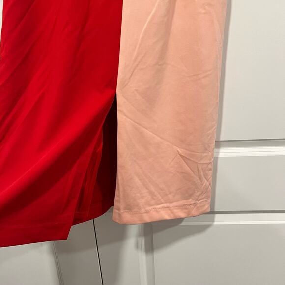 Alexia Admore Women's Short Sleeveless Colorblocking Dress Red Pink Sz L - Picture 4 of 9
